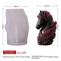 Silicone horse head candle mold with dimensions 78x53x114mm for DIY craft making - Style A GJ-137