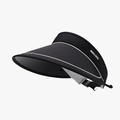 Black foldable ice silk sun hat for women with adjustable buckle and sports design - Adjustable / Black