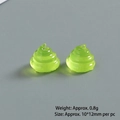 Dettaglio di ciondoli in resina verde 10x12mm a forma di cartone per micro paesaggi - Verde Luminoso