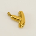 Polished golden bubble letter r pendant made of durable stainless steel for necklaces - Letter Y