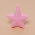 Pink star-shaped balloon weight with 3D geometric design and integrated hanging hole - Light Pink