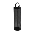 Organizzatore per sacchetti di plastica in rete di nylon nero da appendere in cucina - Motivo a griglia / Nero