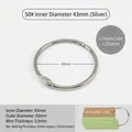 Anello rilegatore in metallo argento 50mm, diametro 43mm per rilegatura 320 fogli - 50# ID 43mm / Argento