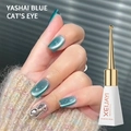 Yashai blue cat's eye nail polish, 10ml UV/LED gel with shimmering magnetic effect - Yashai Blue Cat Eye