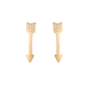 Minimalist 18K gold plated stainless steel arrow stud earrings in geometric design - 426 Arrow / Gold