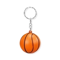 Mini-Basketball-Schlüsselanhänger aus PU-Schaum mit realistischer Textur und Metallring - 4.0 Orange Basketball Schlüsselanhänger