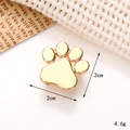 Golden cat paw shoe charm decoration, 2x2cm metal DIY accessory for clogs - C279 Gold Cat Paw