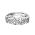 Bague scintillante en argent 925 avec plusieurs rangées de zircons sertis en pavé - Style Alliance Pavée Multi-rangs (DY121277)-Taille 5