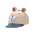 Berretto da baseball beige per neonati con orecchie da orso e visiera blu - Circa 46CM / Blu
