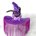 Purple Witch Hat with Tassels and Light