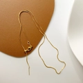 Elegante collana a catena veneziana dorata con chiusura regolabile e finitura lucida - Catena regolabile in acciaio al titanio oro