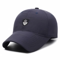 Mens winter navy blue baseball cap with ear protection and thick windproof fabric - Adjustable / Navy Blue