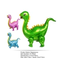 Standing 3D Stegosaurus foil balloons in green pink and blue for kids birthday decor - 3D Assembly Stegosaurus Blue / 57.5*92cm