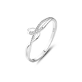 Elegant S925 sterling silver infinity ring with sparkling cubic zirconia accents - US 6 / Platinum-FDJZ-172