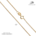 Minimalist 925 sterling silver thin link necklace in golden finish with 18 inch length - Cross Chain 45CM / 925 Silver Yellow Gold Plated