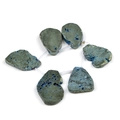 Irregular blue metallic natural stone slice pendants for jewelry making DIY - Electroplated Green