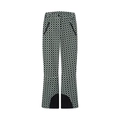 Grün-weiße Skihose für Damen mit geometrischem Muster und verstärkten schwarzen Beinabschlüssen - XS / Pants