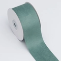 Green velvet ribbon roll in Morandi matte green finish for DIY handmade crafts - 5cm Wide * 5 Yards Long / Cyan