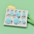 Silicone fondant mold featuring antique cameo portraits of angels and women for cake decor - 14-Cavity Relief Portrait Style