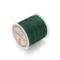 Close-up of 0.8mm dark green cord on spool for DIY jewelry and knotting - 0.8mm*10m/Pack / Dark Green