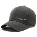 Berretto da baseball grigio scuro con logo BOHUDA ricamato sul lato per uomini - Regolabile / grigio scuro