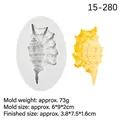 Seashell silicone mold for fondant and cake decoration with product size specifications - 1#15-280 / Gray