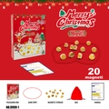 Christmas magnetic chess set with 20 golden magnets, game rope and storage bag - Gold Pieces Christmas Gift Box + 20 Magnetic Pieces