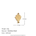 Wheat Ear Grain Charm - Gold