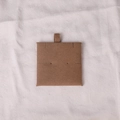 Brown microfiber jewelry display pad with square shape and hanging loop for earrings - Earring Display Insert (Coffee) / 6x6cm Insert