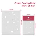 Adesivo per unghie 3D con cuore crema bianco autoadesivo e confezione regalo - Cuore Di Crema (MM-AXSX01) - Bianco