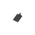 Polished black rectangular stainless steel pendant tag with smooth mirror finish - 15*22mm / Black