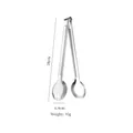 28cm stainless steel tongs with fork and spoon head design for salad serving - Round Tongs 12 Inch