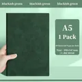 A5 blackish green faux leather notebook with 160 pages for professional business use - Dark Green