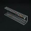 Detailansicht des L-förmigen Acryl-Displays für Piercingschmuck und Ohrstecker - Rechteck