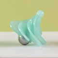 Mint green wind-powered spinning top decompression toy with metallic base ball - Fluorescent Blue (Canned)