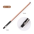Professional pink acrylic nail brush KS-08 with blue rhinestone and flat black fibers - Extension Modeling Brush (KS08)