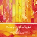 6-inch Orange Sunlight scrapbooking paper pad with 12 ink art designs and 24 sheets - 23012 24 Images