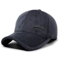 Berretto da baseball grigio scuro in maglia a nido d'ape con ricamo sport e interno in pile - Regolabile / Grigio
