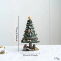 Sapin de Noël en résine verte avec étoile dorée au sommet et ornements festifs - Sapin de Noël Rotatif avec Musique