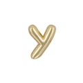 Polished gold initial Y charm for DIY bracelets in minimalist luxury style - Letter Y / Gold