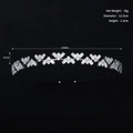 Detail view of silver crystal headband with dimensions 12.5cm diameter and 13mm height - Silver TS-J2955