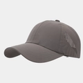 Macro detail of laser-cut ventilation holes on a breathable dark gray baseball cap - Adjustable / Gray