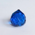 Faceted blue crystal ball pendant for DIY curtains and decorative crystal lamps - Spherical Blue (30mm)
