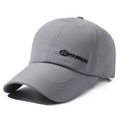 Graue Schnelltrocknende Baseballkappe mit SC FASHION Stickerei und atmungsaktivem Design - Hellgrau