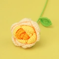 Handmade crochet rose flower in orange and pink yarn for Valentine gifts - Gradient (skin-yellow-orange) Rose Bouquet