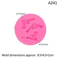 Roze siliconen vorm met drie verschillende pistoolvormen voor chocolade en taartdecoratie - Stijl 4-Wapencollectie-Roze