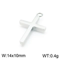 Silver stainless steel cross pendant 14x10mm for DIY jewelry making and crafts - Silver Mini Cross (KLJ7098-Z)