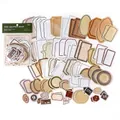 Vintage ivory paper memo set with 100pcs retro tags and stickers for journaling - Basic Tag