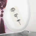 Three-piece silver alloy hair clip set with minimalist pearl and geometric metal designs - 43# Silver 3-Piece Set