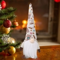 Christmas gnome plush with a knitted coffee-themed hat and white beard decoration - Cartoon Hat Gnome Doll